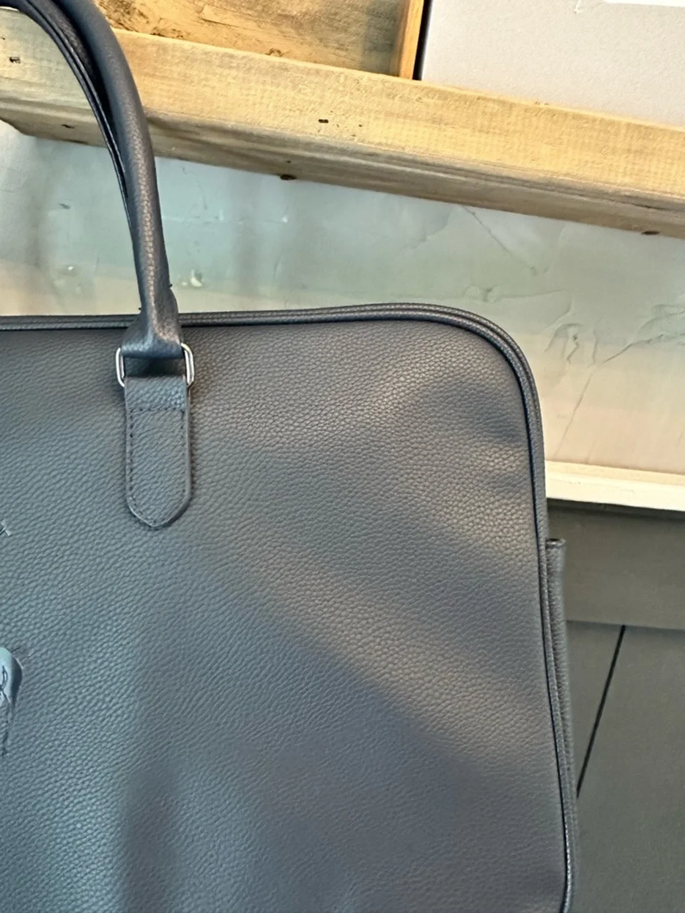 Ralph Lauren Polo Large Navy Duffle Weekender Travel Gym Bag Removable Strap